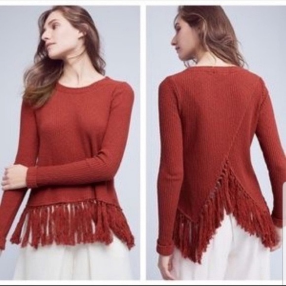 Anthropologie Sweaters - Anthropologie Eri + Ali Thermal Fringe Sweater